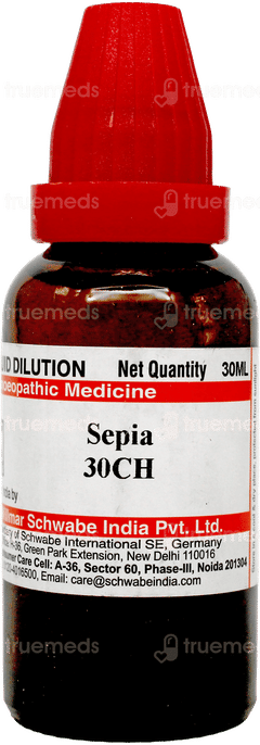 Dr Willmar Schwabe Sepia 30ch Dilution 30ml